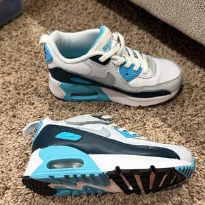 Nike Kids Sneakers in Blue, White, and Black
